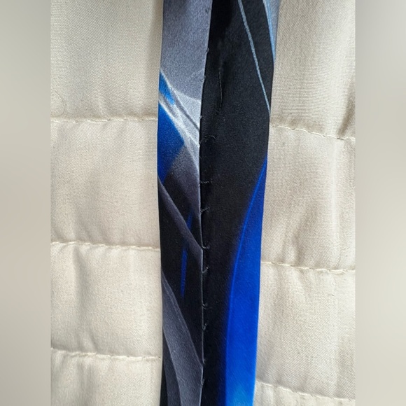 J. Garcia Black and Blue Artistic Tie - Picture 6 of 8